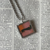 Whistle for Willie, Ezra Jack Keats, vintage children's book illustrations, up-cycled to soldered glass pendant