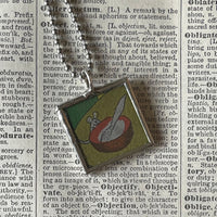 1 Little Mouse, Good Night Moon illustrations, up-cycled to soldered glass pendant