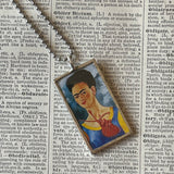 1 Frida Khalo, self-portraits, upcycled to hand soldered glass pendant