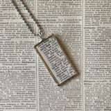 1 Jellyfish - vintage 1930s dictionary illustration up-cycled to soldered glass pendant