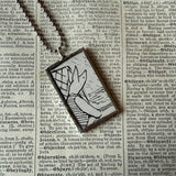 Winnie the Pooh childrens' book illustrations up-cycled to hand-soldered glass pendant
