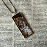 Birth of Venus Painting by Sandro Botticelli, upcycled to hand soldered glass pendant