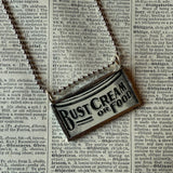 Vintage Bust Cream, vintage Sears Catalog illustrations, upcycled to hand soldered glass pendant