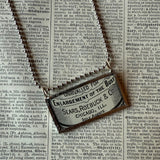 Vintage Bust Cream, vintage Sears Catalog illustrations, upcycled to hand soldered glass pendant