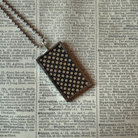 Poison bottle, vintage illustration up-cycled to soldered glass pendant