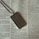 Poison bottle, vintage illustration up-cycled to soldered glass pendant