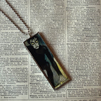 Cabinet of Dr. Caligari, vintage halloween illustrations, up-cycled to soldered glass pendant