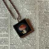Mushroom and fungus, vintage natural history illustrations up-cycled to soldered glass pendant