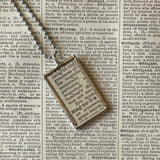 1 Magnolia, vintage botanical dictionary illustration, up-cycled to soldered glass pendant
