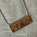 Skeleton, Spider, vintage illustrations upcycled to hand-soldered glass pendant