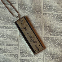 Edgar Allan Poe, vintage halloween illustrations, up-cycled to soldered glass pendant