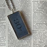 Vintage carnival ticket - 30 cents upcycled to soldered glass pendant