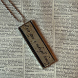 Edgar Allan Poe, vintage halloween illustrations, up-cycled to soldered glass pendant