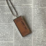 Vintage carnival ticket - 75 cents upcycled to soldered glass pendant