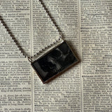 Arsenic Poison label, vintage illustrations upcycled to hand-soldered glass pendant