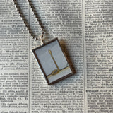 Little Prince, original illustrations from vintage book, up-cycled to soldered glass pendant