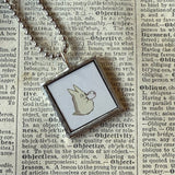 My Neighbor Totoro, Miyazaki animation stills / movie poster up-cycled to soldered glass pendant