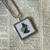 My Neighbor Totoro, Miyazaki animation stills / movie poster up-cycled to soldered glass pendant