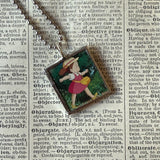My Neighbor Totoro, Miyazaki animation stills / movie poster up-cycled to soldered glass pendant