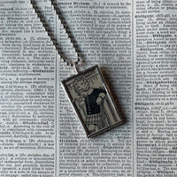 Little Orphan Annie, Sandy vintage book illustrations, upcycled to soldered glass pendant