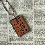 Vintage Monopoly, Chance card, Advance to Boardwalk, upcycled to soldered hand-soldered glass pendant