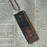 Claude Monet, Impression Sunrise, upcycled to soldered glass pendant