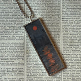 Claude Monet, Impression Sunrise, upcycled to soldered glass pendant