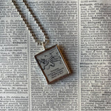 Octopus, vintage 1930s dictionary illustration, up-cycled to hand soldered glass pendant (Copy)