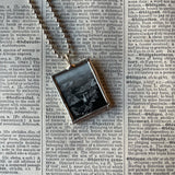 Ansel Adams photography, Yosemite, upcycled to hand-soldered glass pendant