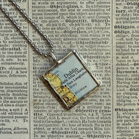 Dublin Ireland, vintage map, hand-soldered glass pendant