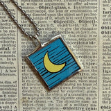 The Lorax, original illustrations from vintage book, up-cycled to soldered glass pendant