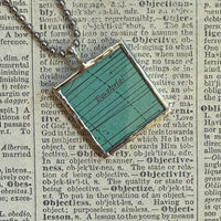 Havana Cuba, vintage map, hand-soldered glass pendant