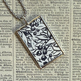 Blueberries for Sal, vintage illustrations, up-cycled to soldered glass pendant