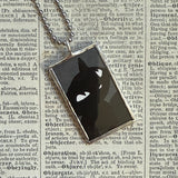 Emily the Strange, vintage illustrations up-cycled to soldered glass pendant