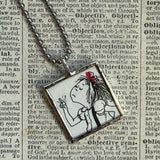 Eloise, vintage illustrations, up-cycled to soldered glass pendant