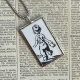 Blueberries for Sal, vintage illustrations, up-cycled to soldered glass pendant