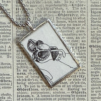 Eloise, vintage illustrations, up-cycled to soldered glass pendant