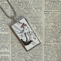 Eloise, vintage illustrations, up-cycled to soldered glass pendant