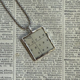 Taiwan, South China Sea, vintage map, hand-soldered glass pendant