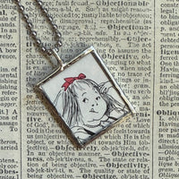 Eloise, vintage illustrations, up-cycled to soldered glass pendant
