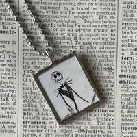 Nightmare Before Christmas, concept drawings up-cycled to soldered glass pendant