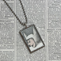 Wild Things, Max, Sendak, vintage children's book illustrations, up-cycled to soldered glass pendant (Copy)