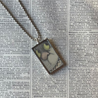 Wild Things, Max, Sendak, vintage children's book illustrations, up-cycled to soldered glass pendant