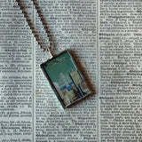 00San Francisco Bay Bridge, vintage San Francisco Travel images, upcycled hand soldered glass pendant (Copy)
