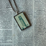 Golden Gate Bridge, Coit Tower, vintage San Francisco Travel images, upcycled hand soldered glass pendant