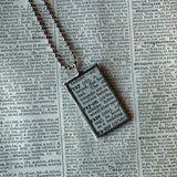 Sting Ray, vintage 1930s dictionary illustration, up-cycled to hand soldered glass pendant