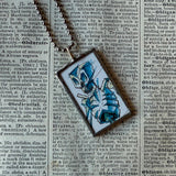 Nightmare before Christmas, Oogie Boogie, Skeleton, concept art illustrations, up-cycled to soldered glass pendant