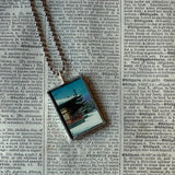 Japanese woodblock prints, up-cycled to hand-soldered glass pendant