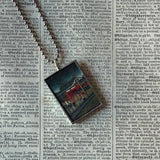 Japanese woodblock prints, up-cycled to hand-soldered glass pendant