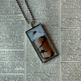 Wayne Thiebaud, ice cream sundaes, desserts, mid-century modern art, 2-sided hand soldered glass pendant